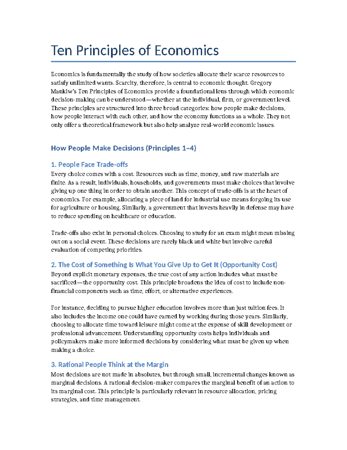 Ten Principles of Economics Complete - Ten Principles of Economics ...