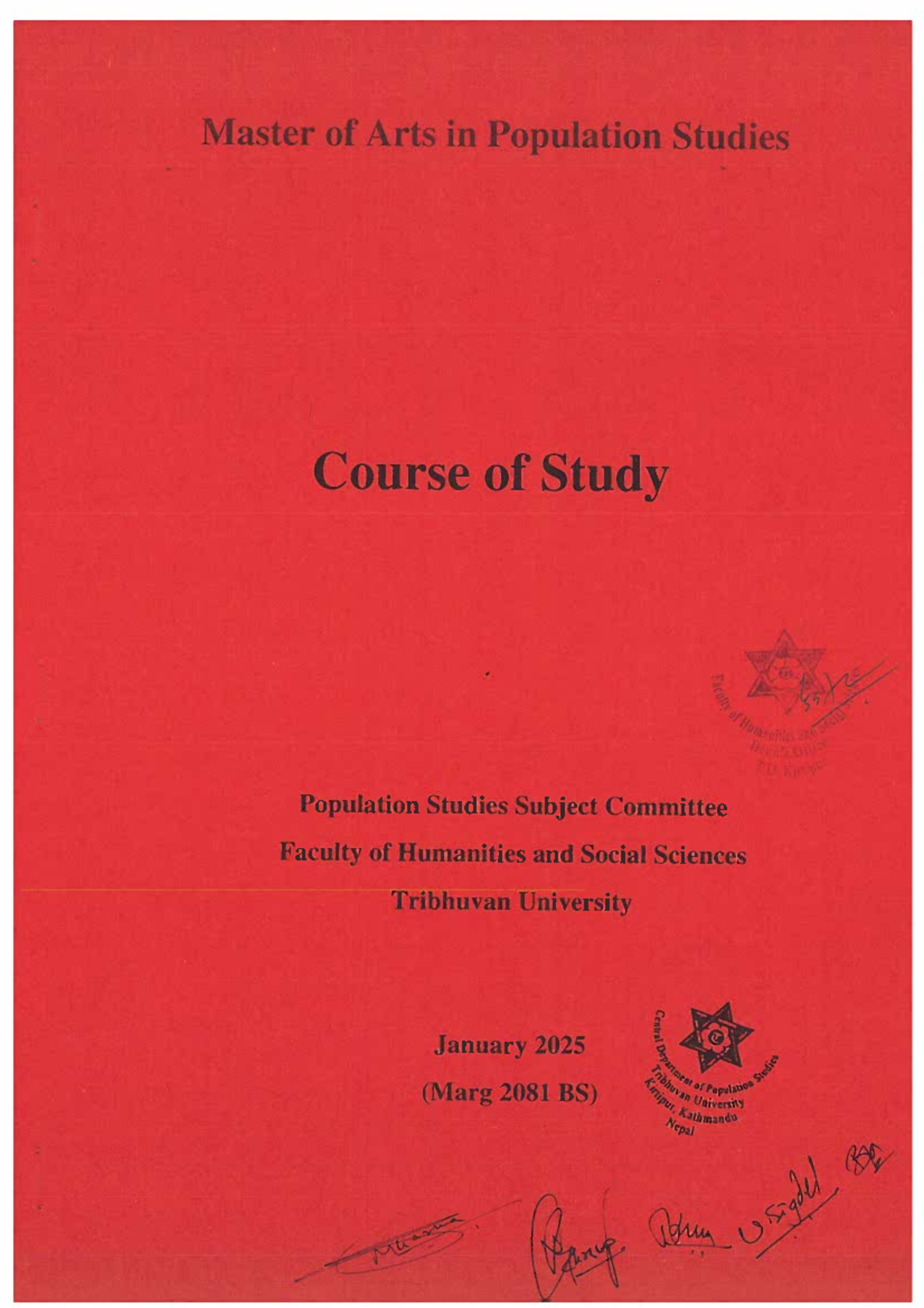 Master of Arts in Population Studies Course Overview (MPS 2025) - Studocu