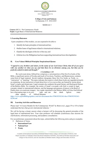 GEC 8 Module 2: Structures of Globalization Overview & Learning ...