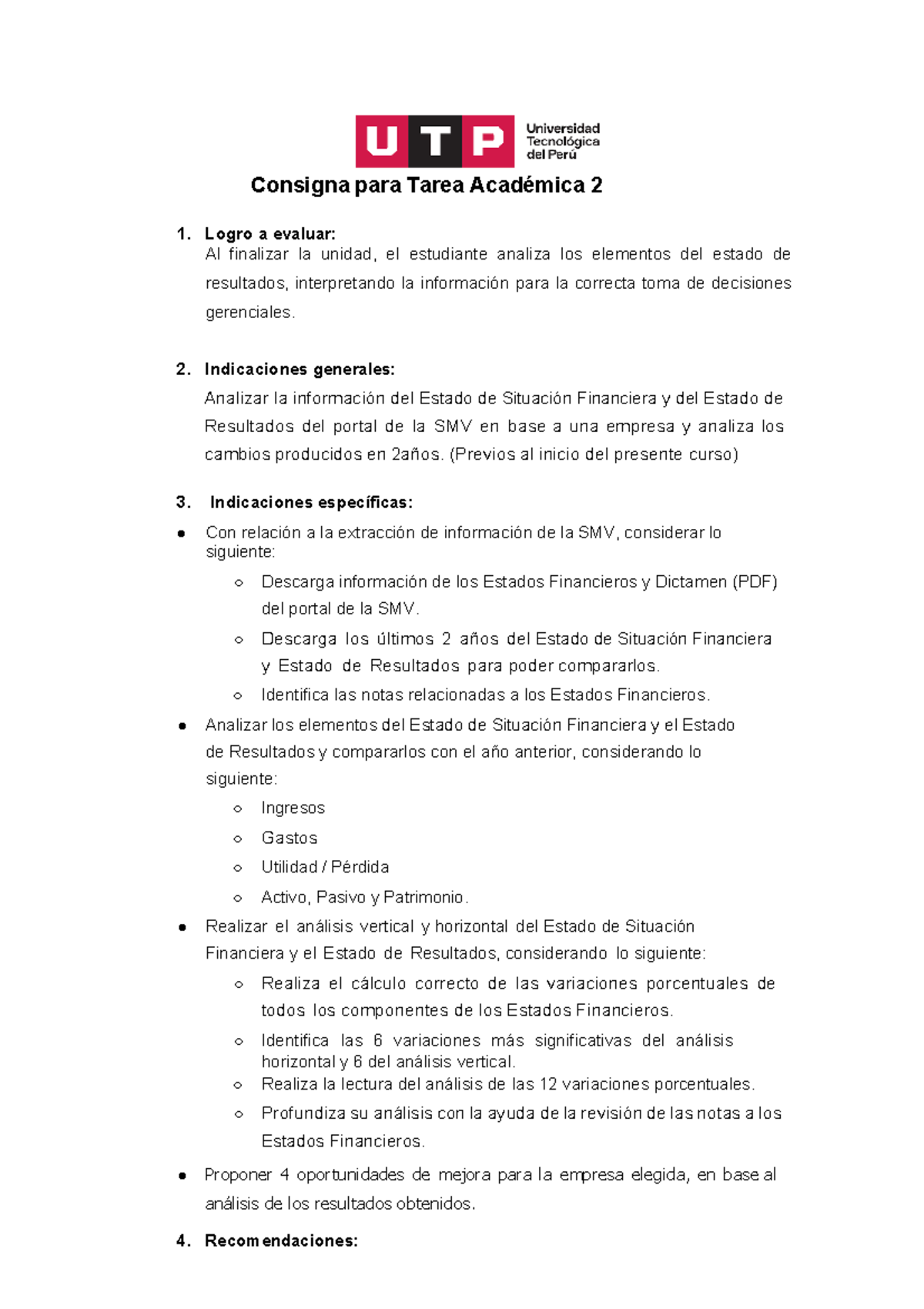 TA02 Análisis de Estados Financieros y Oportunidades de Mejora - Studocu