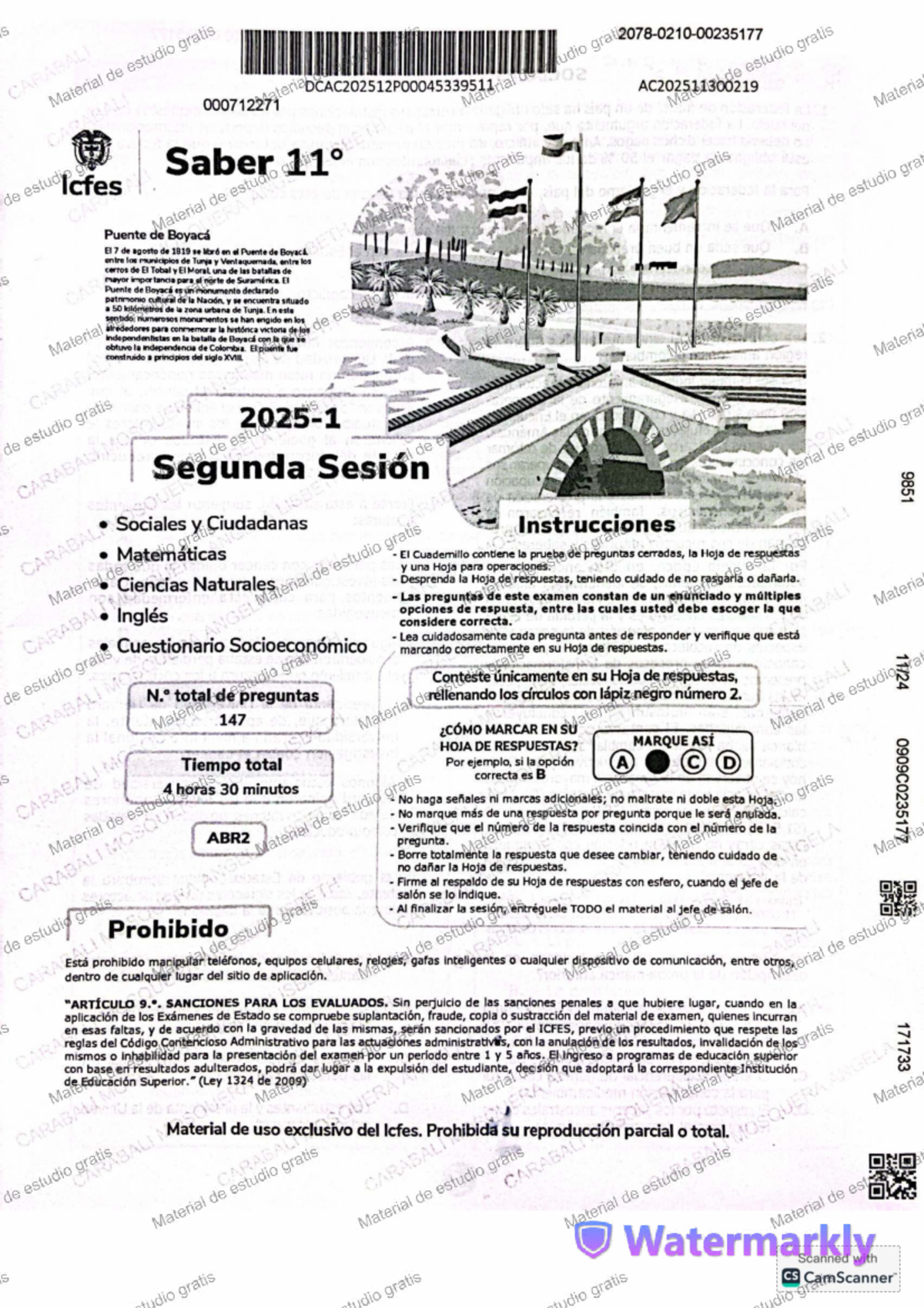 Material de estudio gratis: Ejercicios ICFES S2 - Studocu