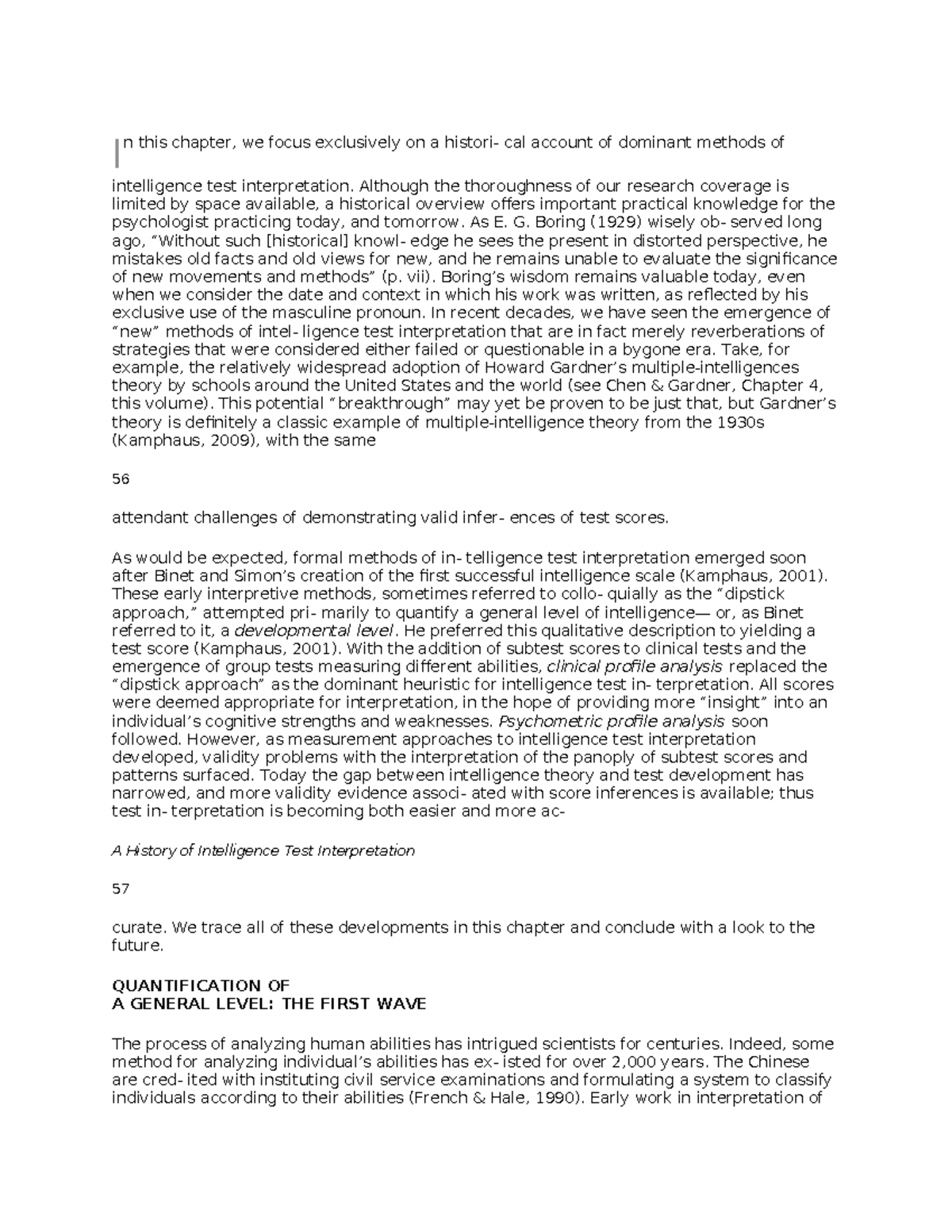 A History of Intelligence Test Interpretation: Insights and ...