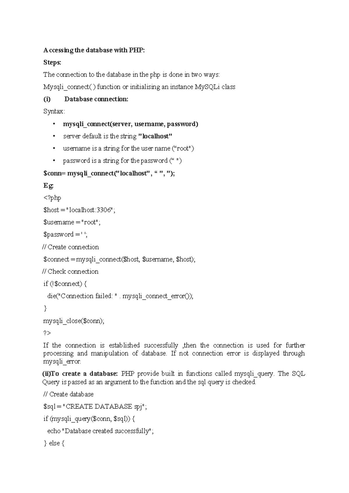 Accessing the database with PHP - Accessing the database with PHP ...