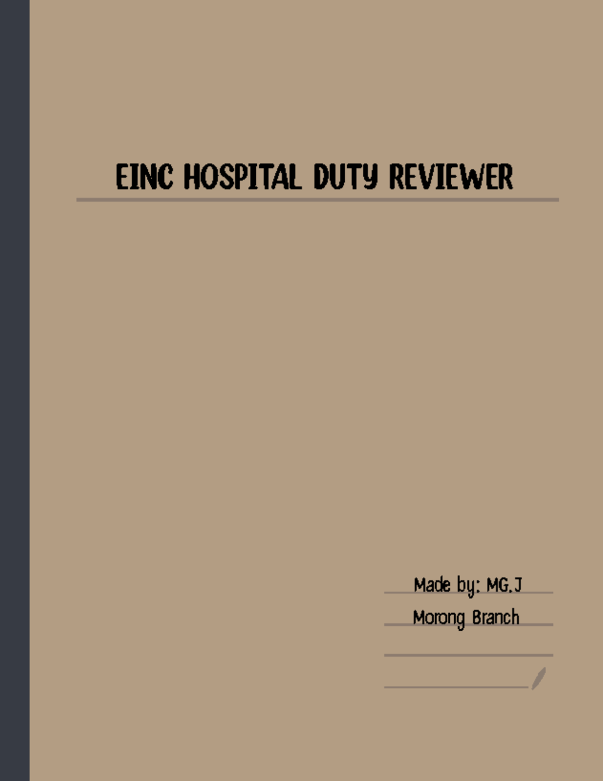 EINC 217 Maternal and Child Health Nursing Duty Reviewer - Studocu