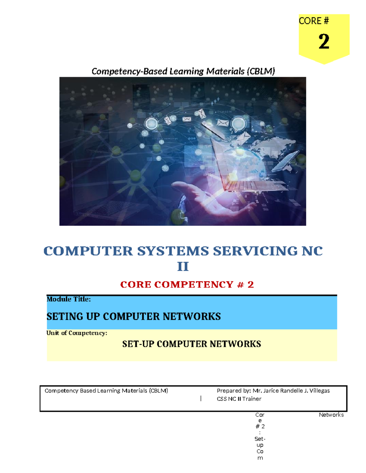 Cblm-Coc2: Setup Computer Networks Learning Materials for CSS NC II ...