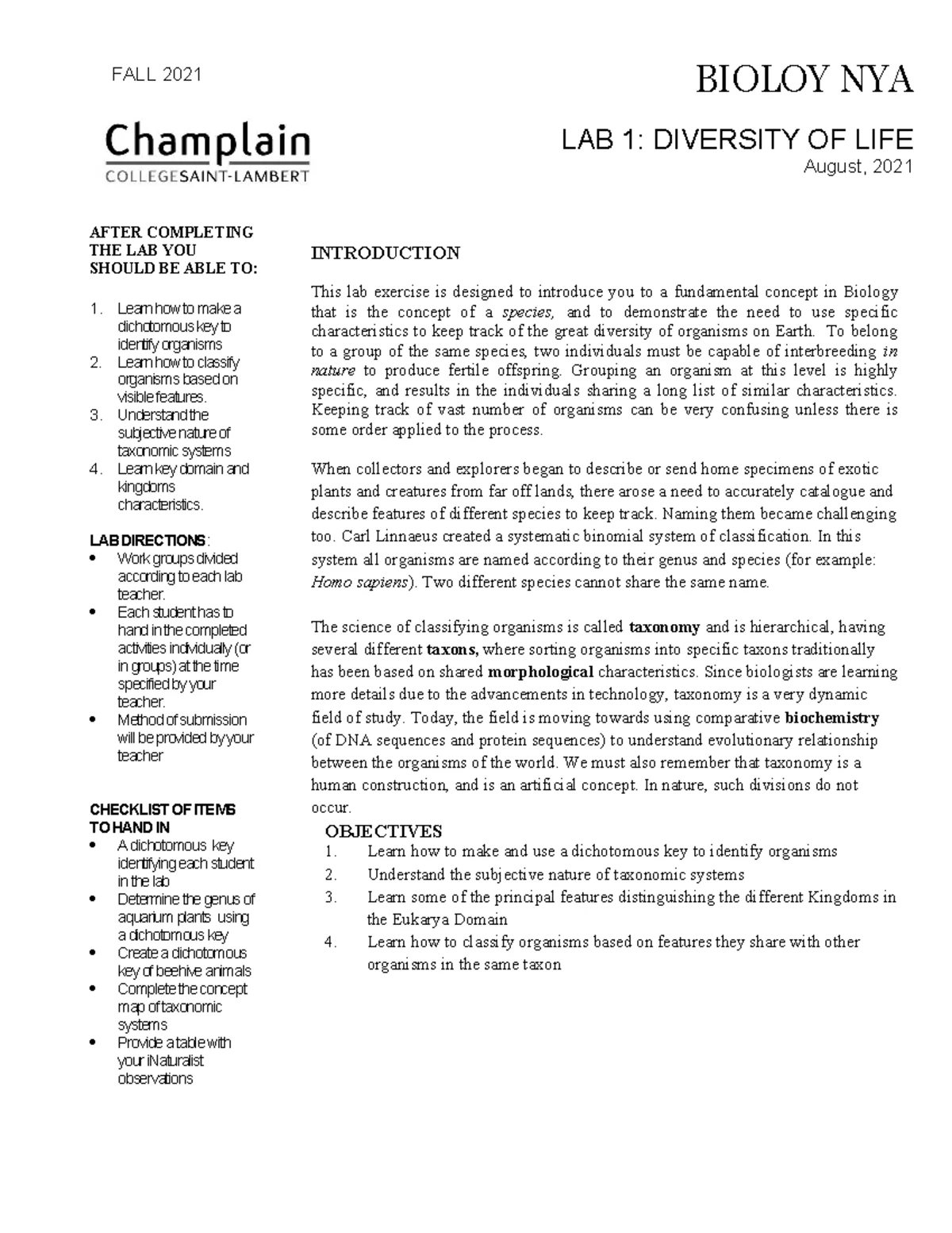 Lab 3 (Cell Microscopy) - FALL 2021 Page 1 of 13 Biology 101-NYA - Studocu