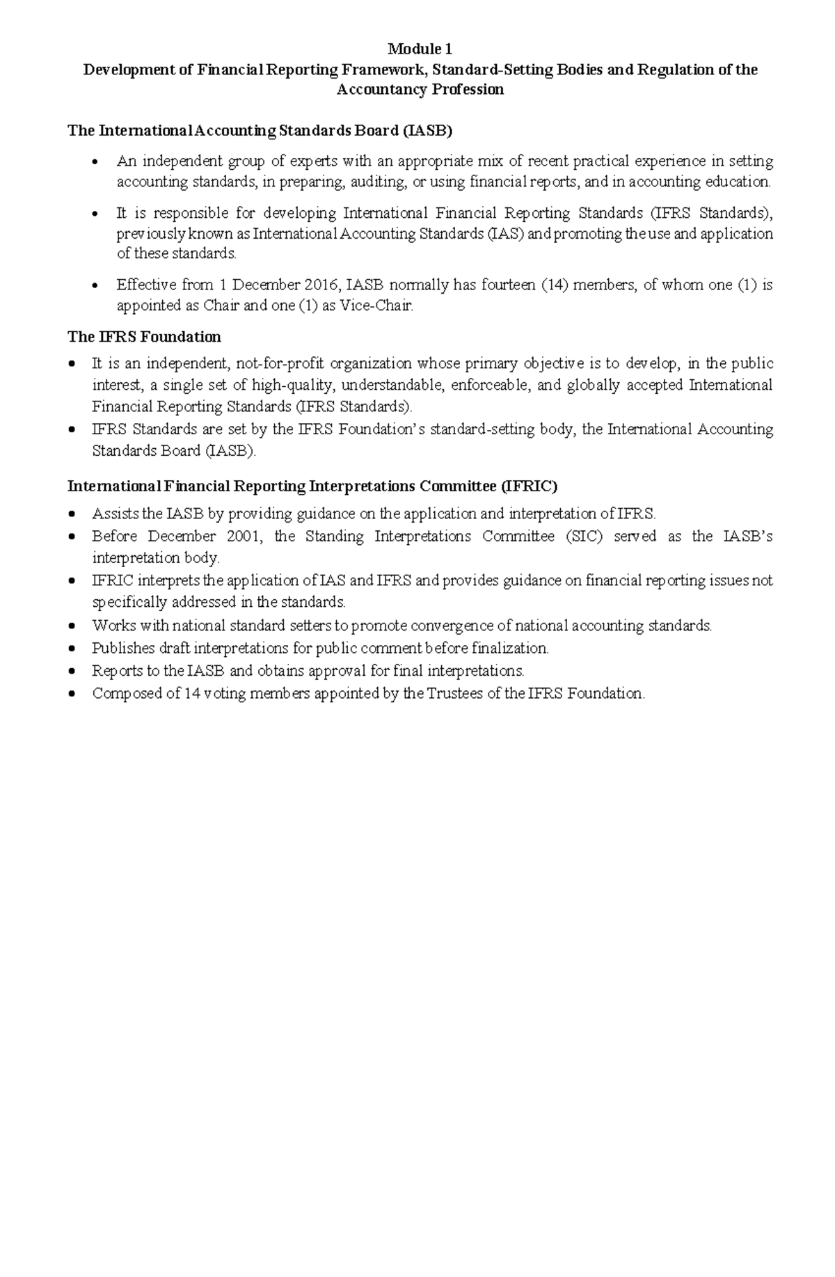 FAR 101: Financial Reporting Framework & Concepts - Modules 1-5 ...