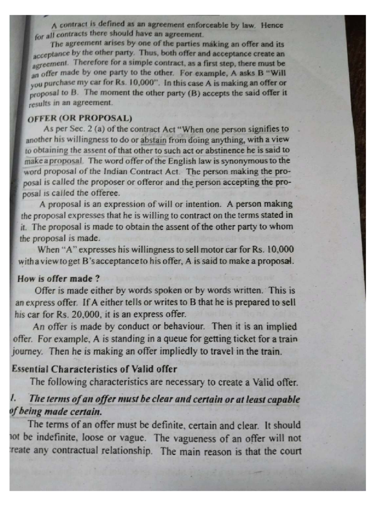 Contract Law: Understanding Offers and Proposals (LAW 202) - Studocu