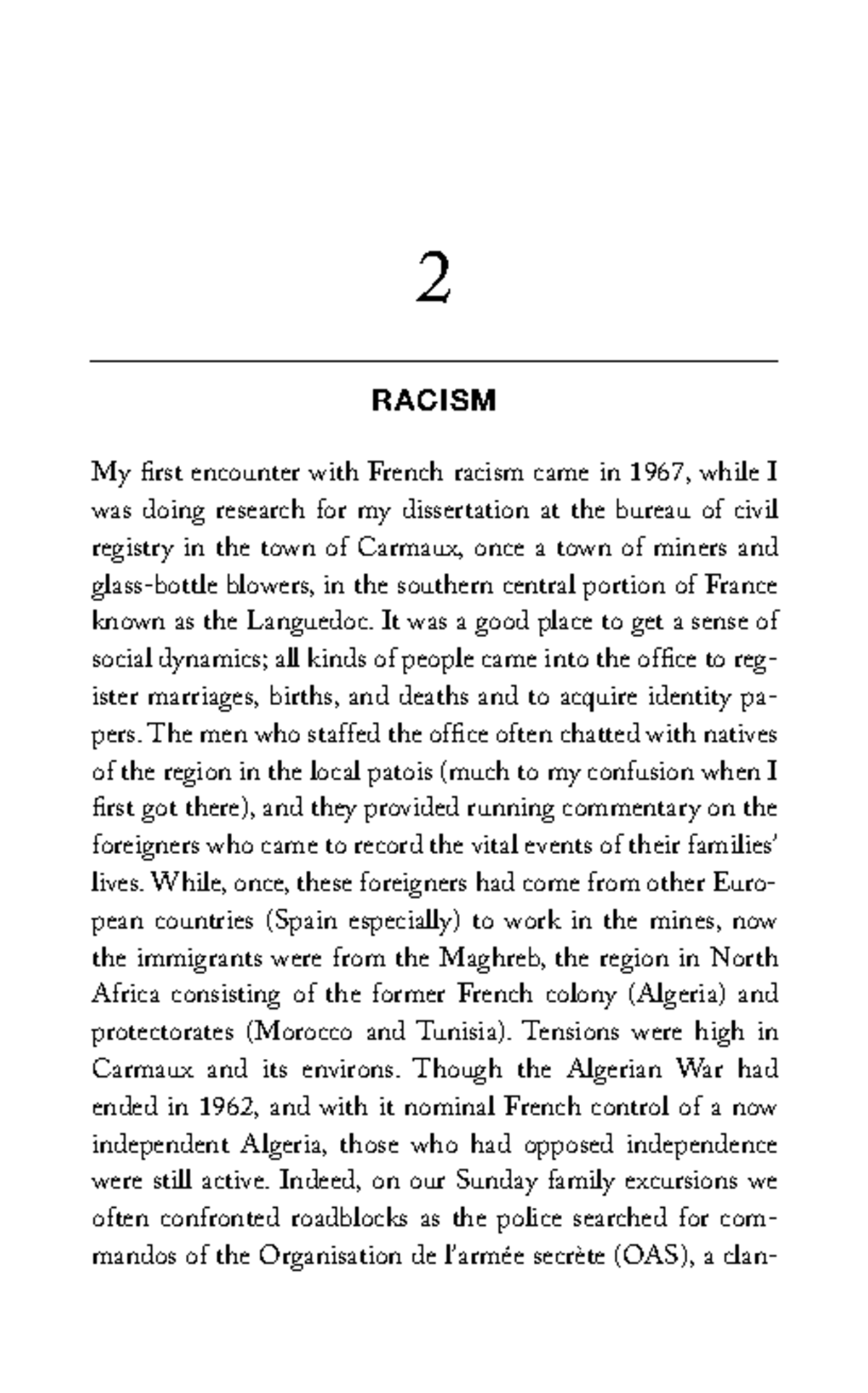 RACISM: Historical Perspectives and Contemporary Implications (Course ...