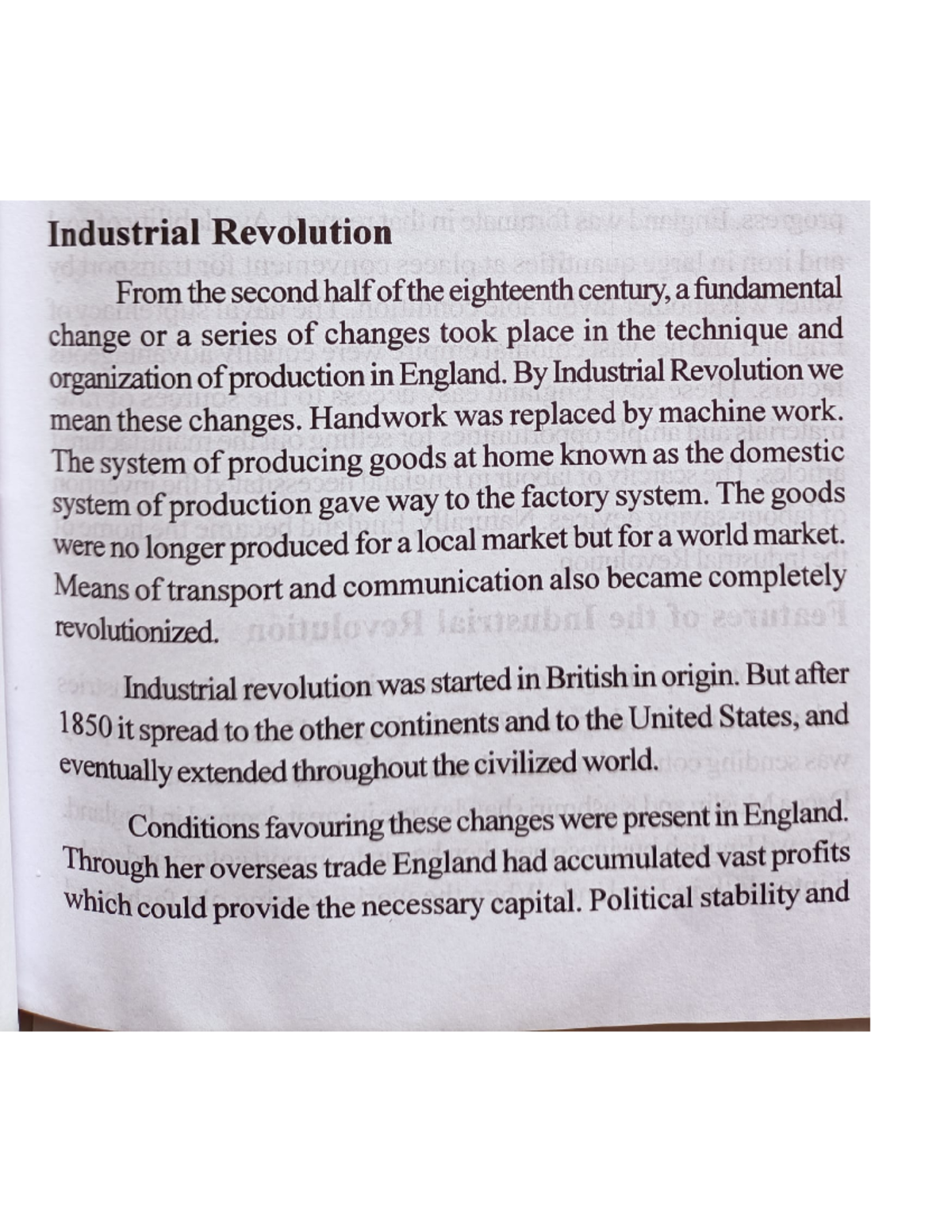 Industrial revolution - Roots of the modern world - Studocu