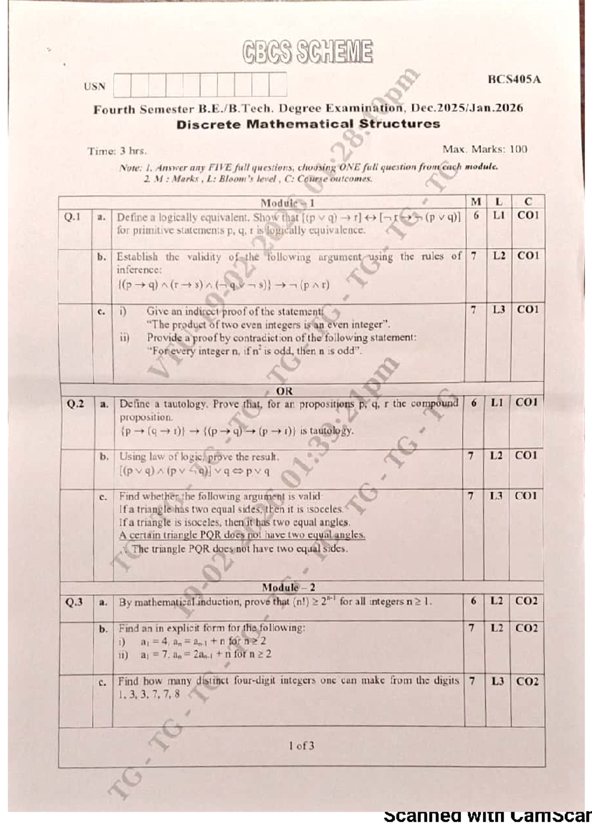Discrete Mathematical Structures - BCS405A - Fourth Sem Exam Guide ...