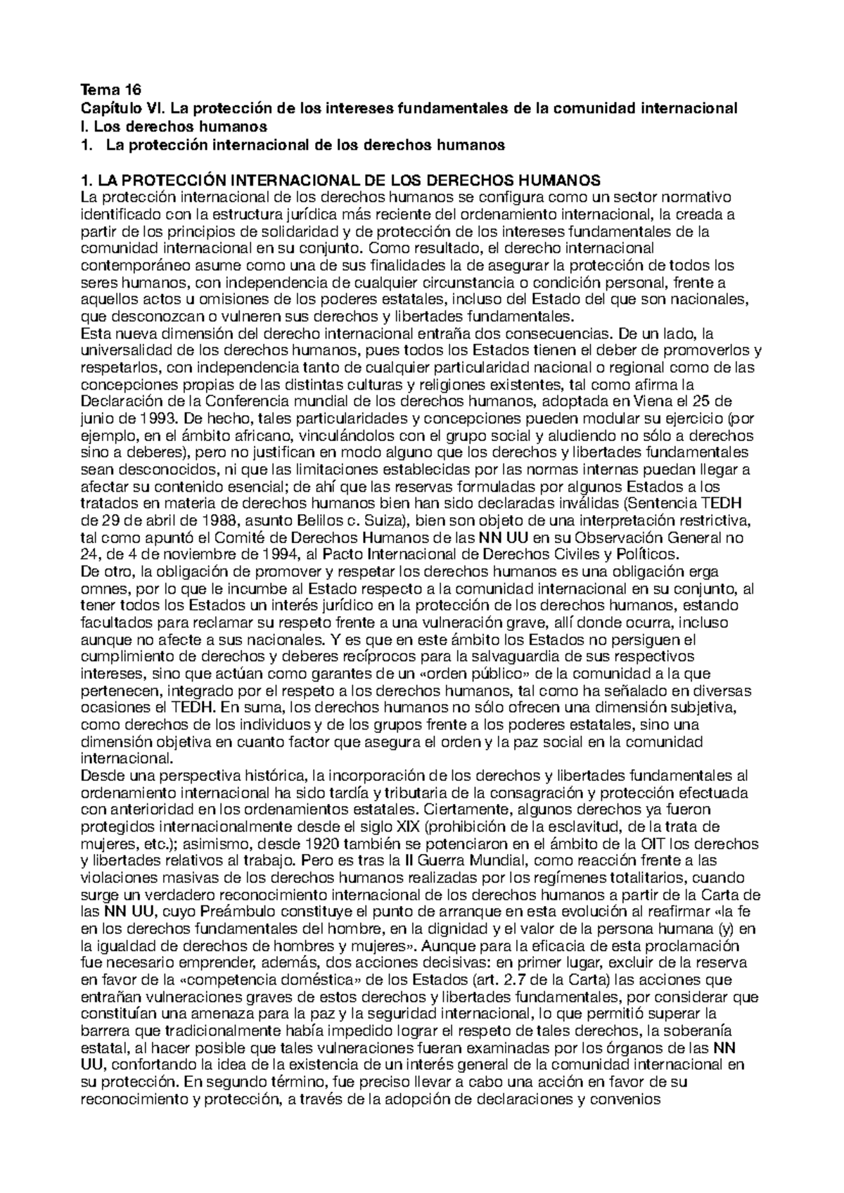 Tema 16 - Capítulo VI: Protección Internacional de los Derechos Humanos ...