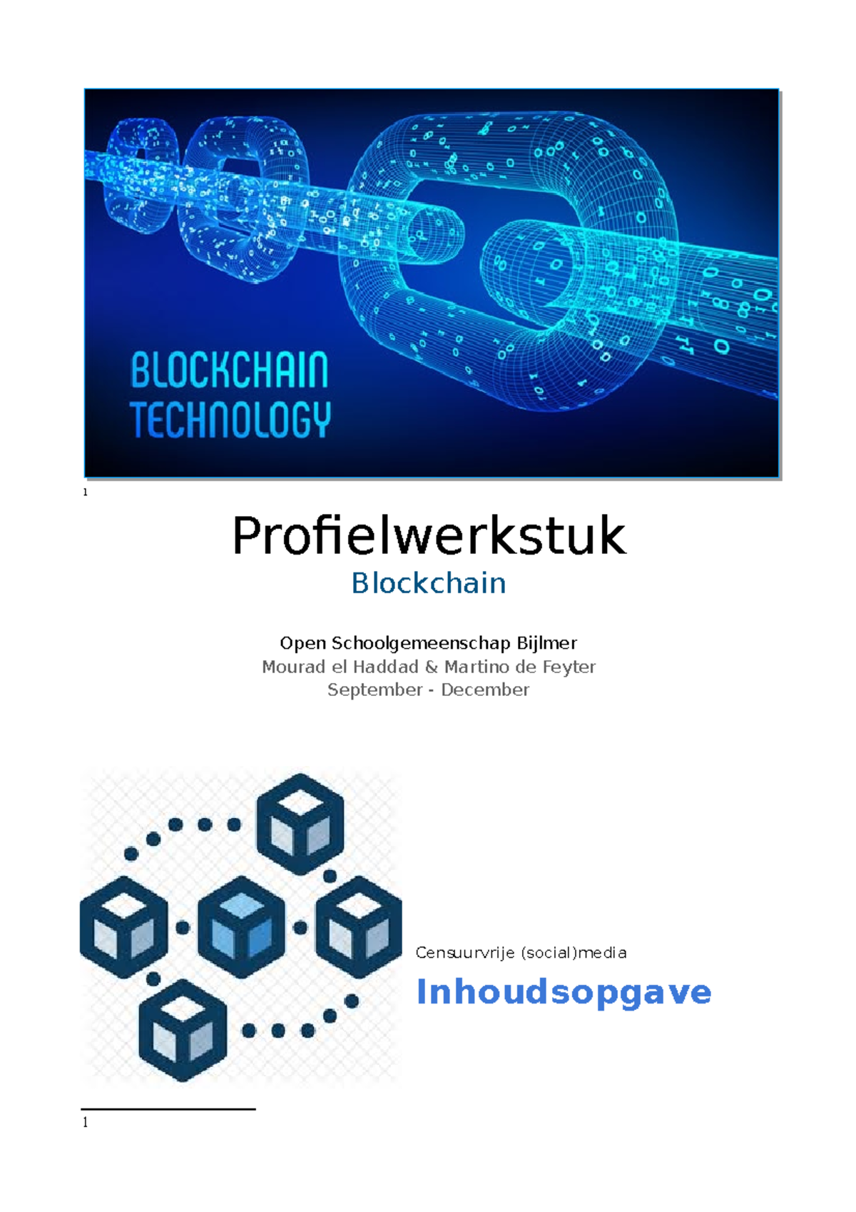 Profielwerkstuk over Blockchain Technologie - 5FC (2020) - Studeersnel