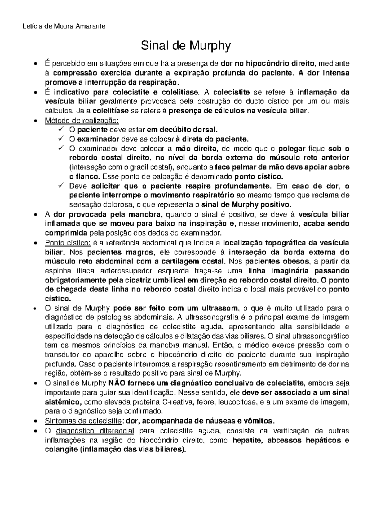 Sinal de Murphy: Avaliação e Diagnóstico em Colecistite e Colelitíase ...