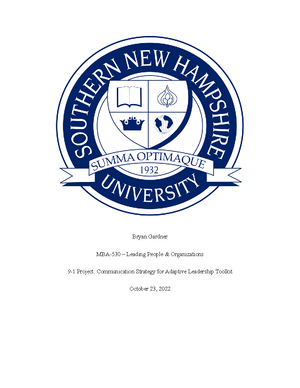 MBA-530: Journal Entry on Leadership Reflection and Impact - Studocu