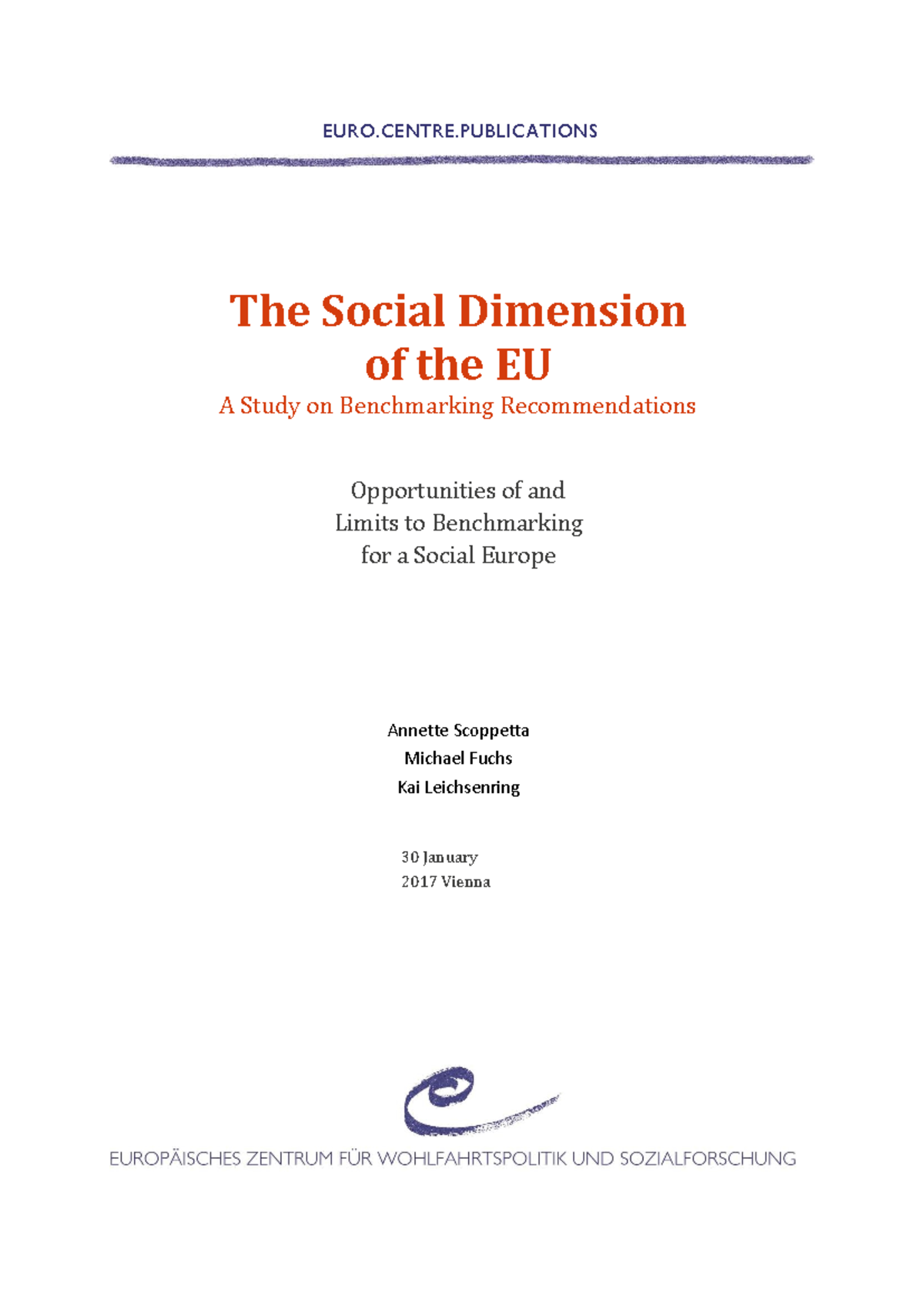 The social dimension of the eu - EURO.CENTRE The Social Dimension of ...
