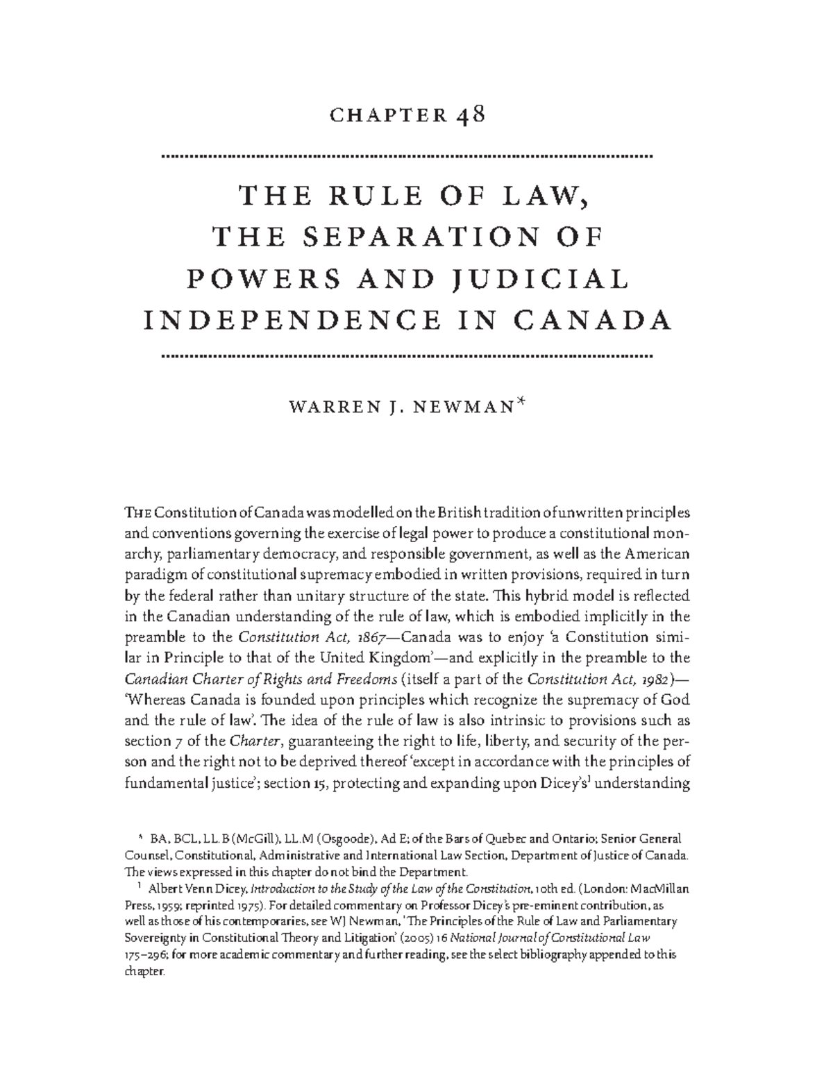 Chapter 48: The Rule of Law, Separation of Powers & Judicial ...