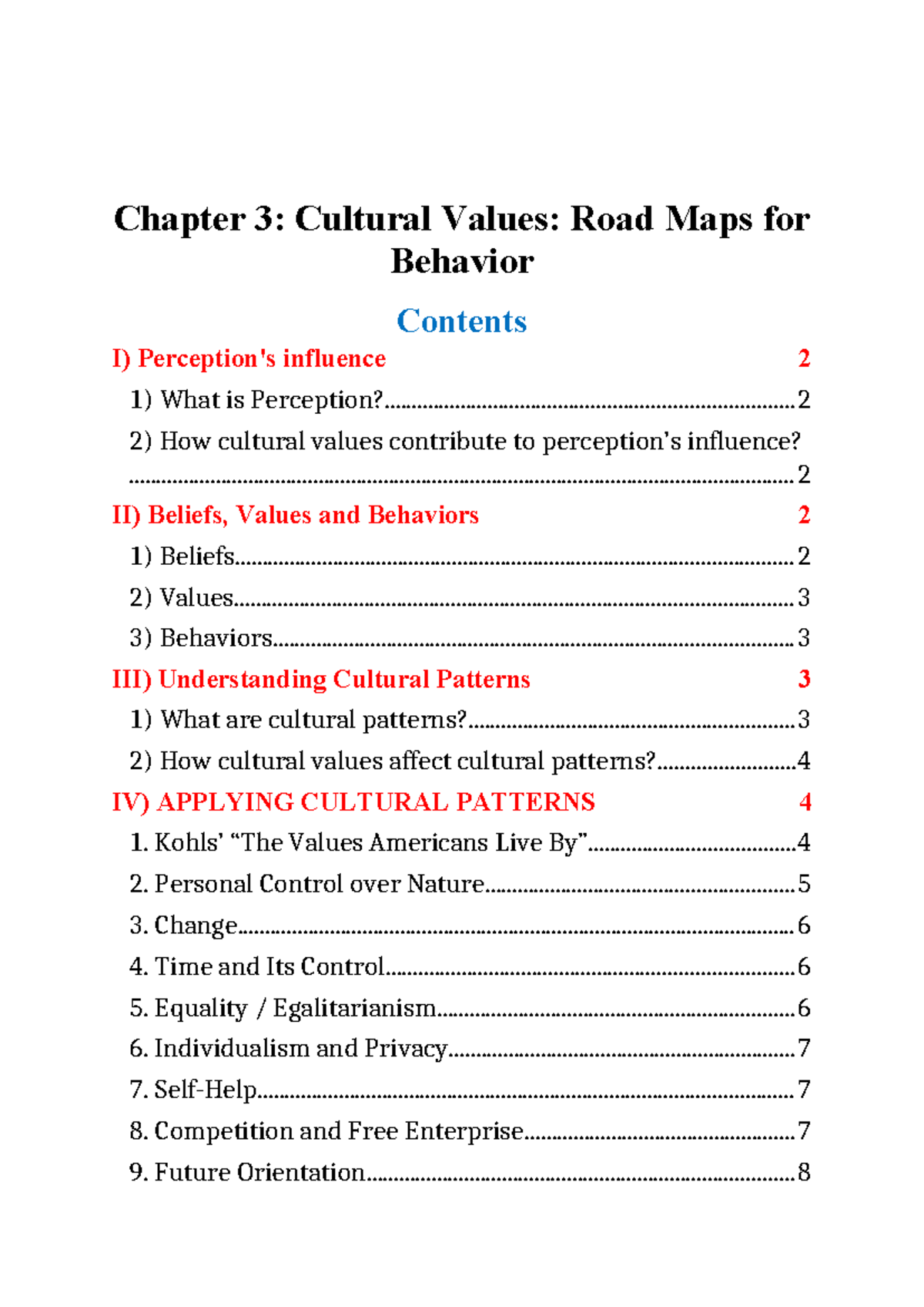 Chapter 3: Cultural Values and Their Influence on Behavior - Gtlvh ...