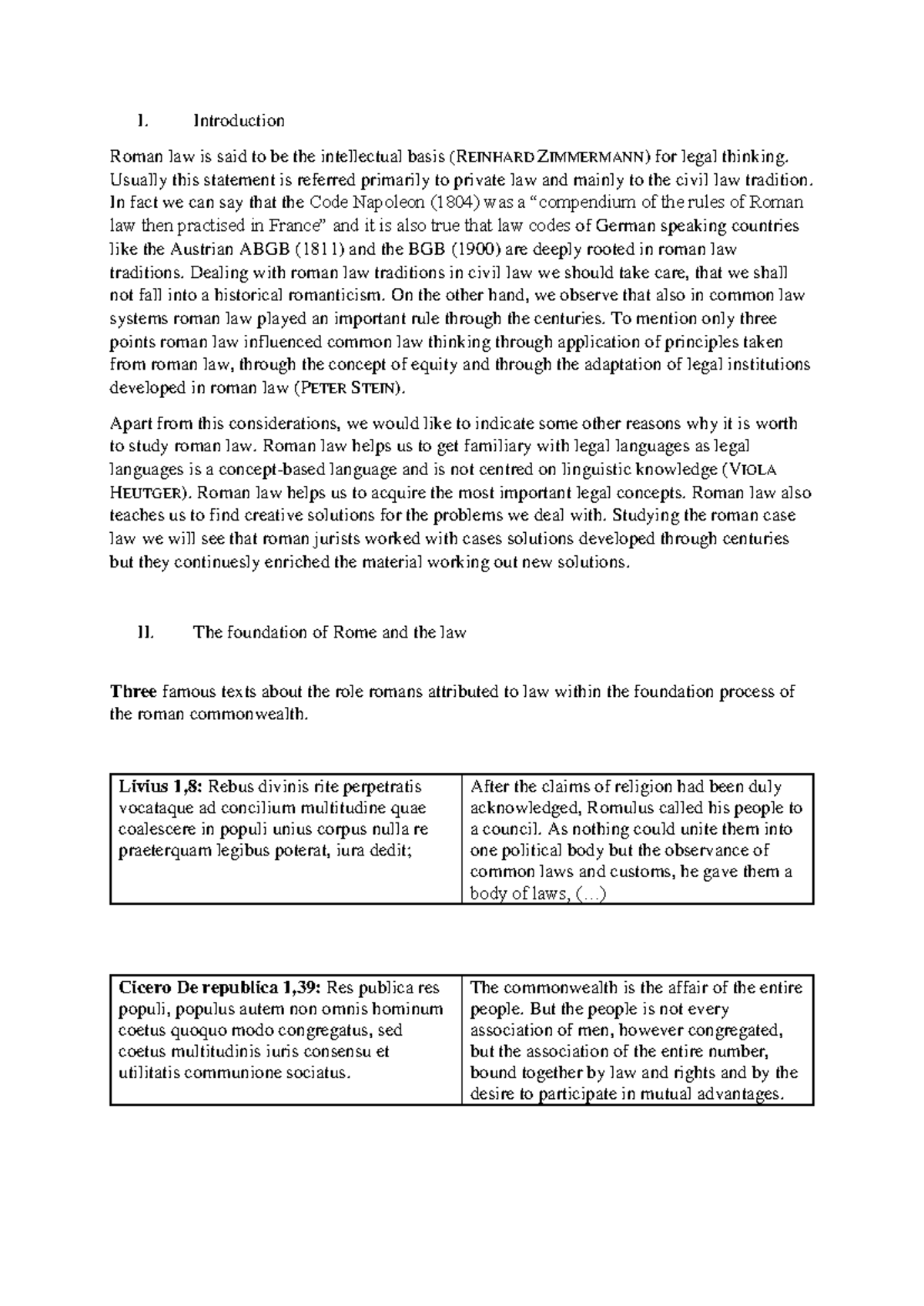 Foundations of Roman Law (Introduction) - Key Concepts Explored - Studocu