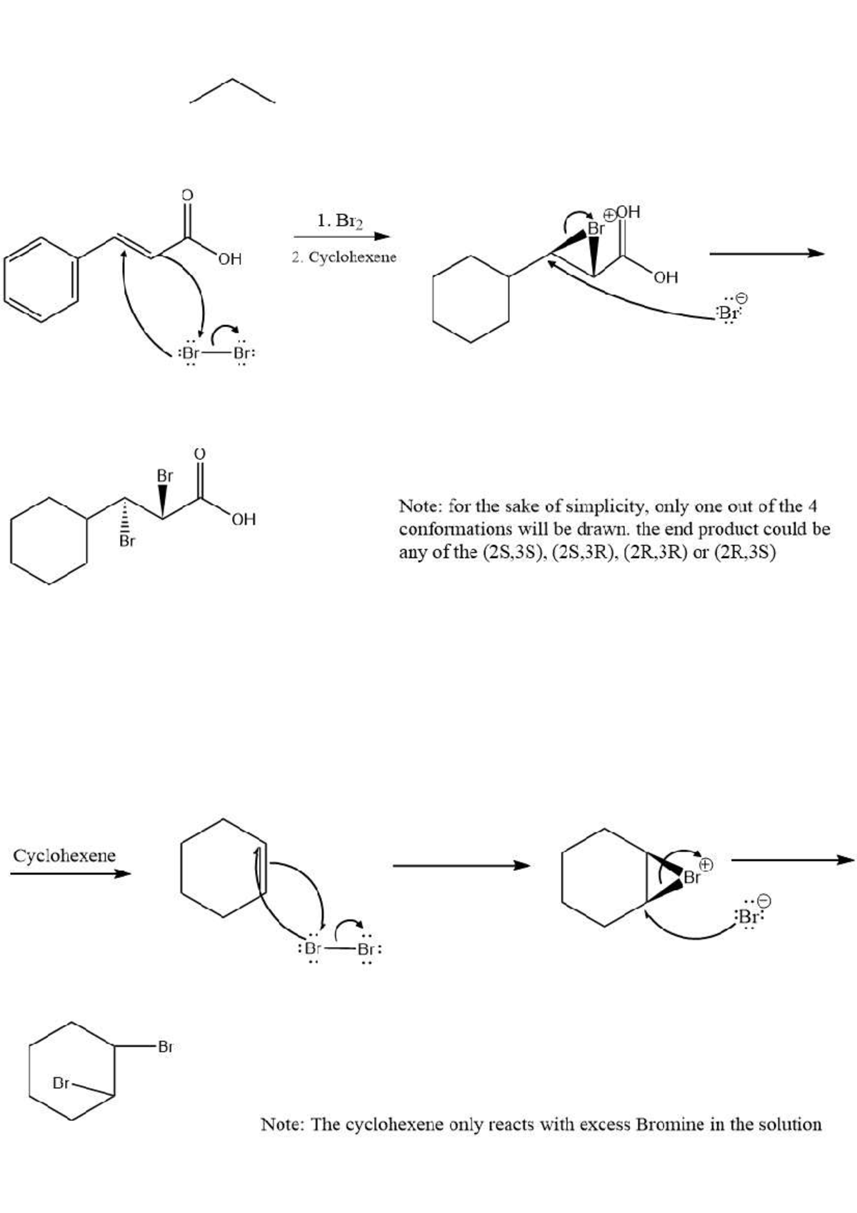 Rxn mechanism - CHM1321 - O 1. Br2 OH Br OH 2. Cyclohexene OH :Br : Br ...