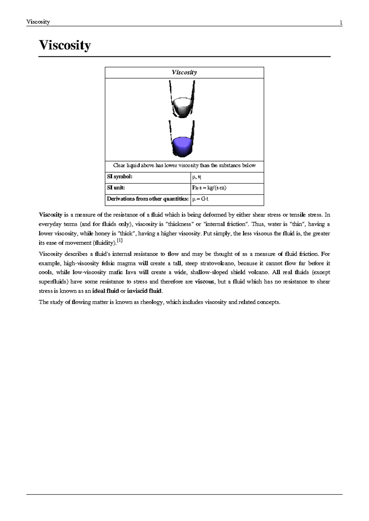 Viscosity Notes: Understanding Fluid Resistance and Behavior - Studocu
