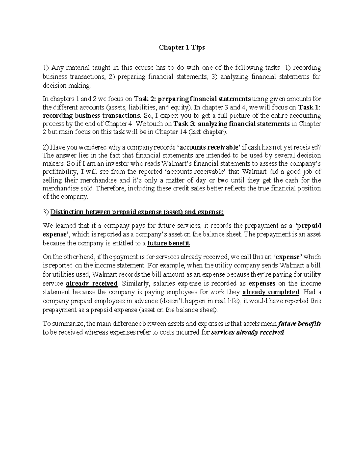 Accounting 101: Chapter 1 Tips for Financial Statements Preparation ...