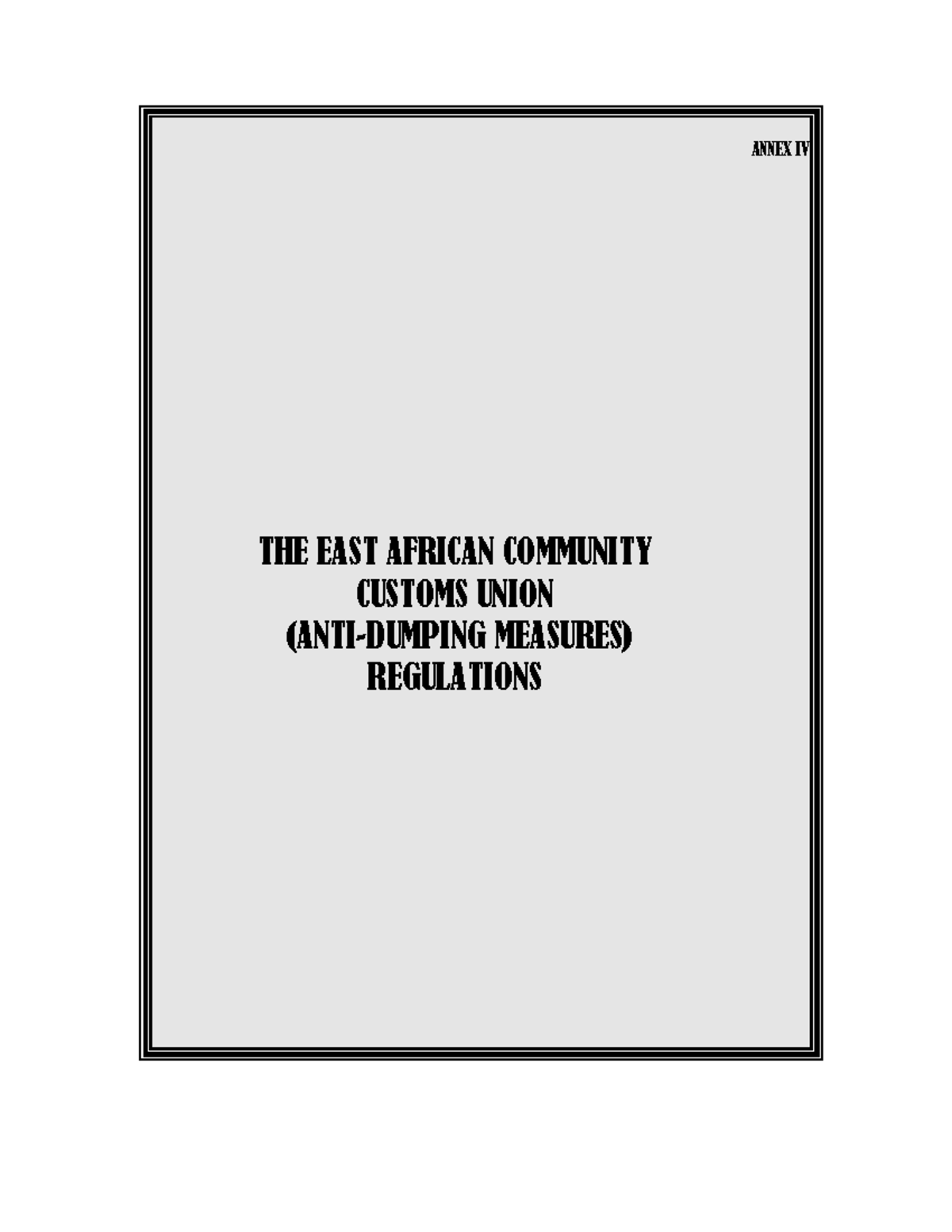 EAC Customs Regulations: Comprehensive Guide to Anti-Dumping Measures ...