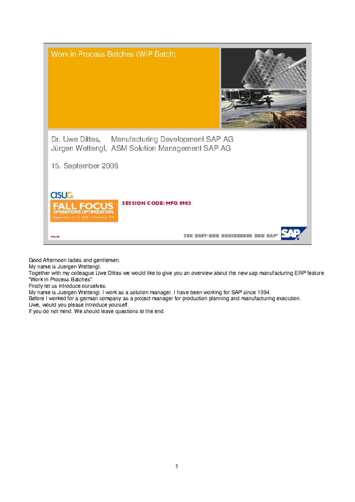 WIP Batches Overview: Enhancements in Manufacturing ERP (MFG 0903 ...