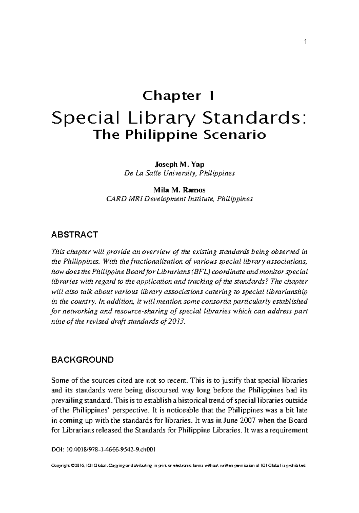 Special Library Standards in the Philippines: A Comprehensive Overview ...