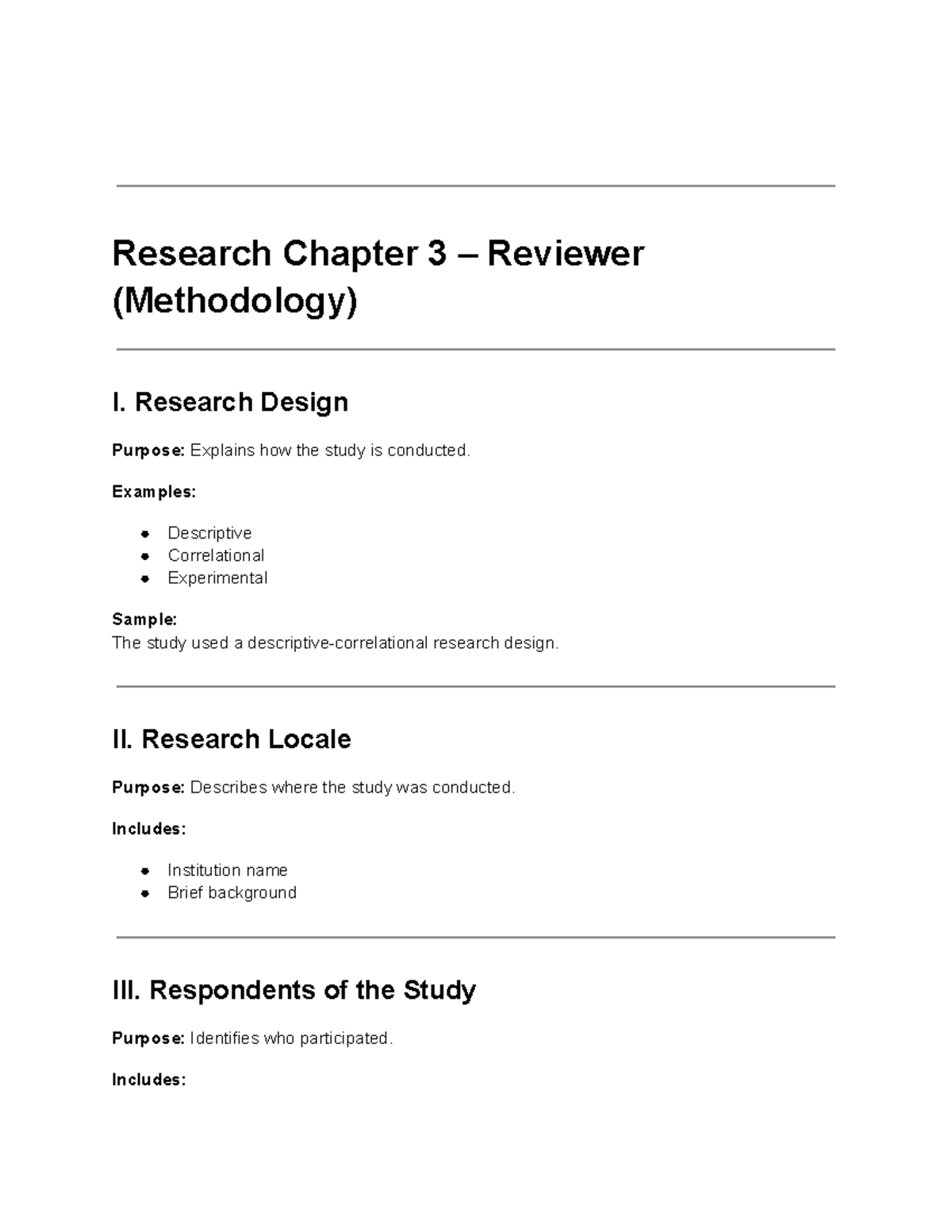 Research Chapter 3: Methodology Overview and Design Elements - Studocu