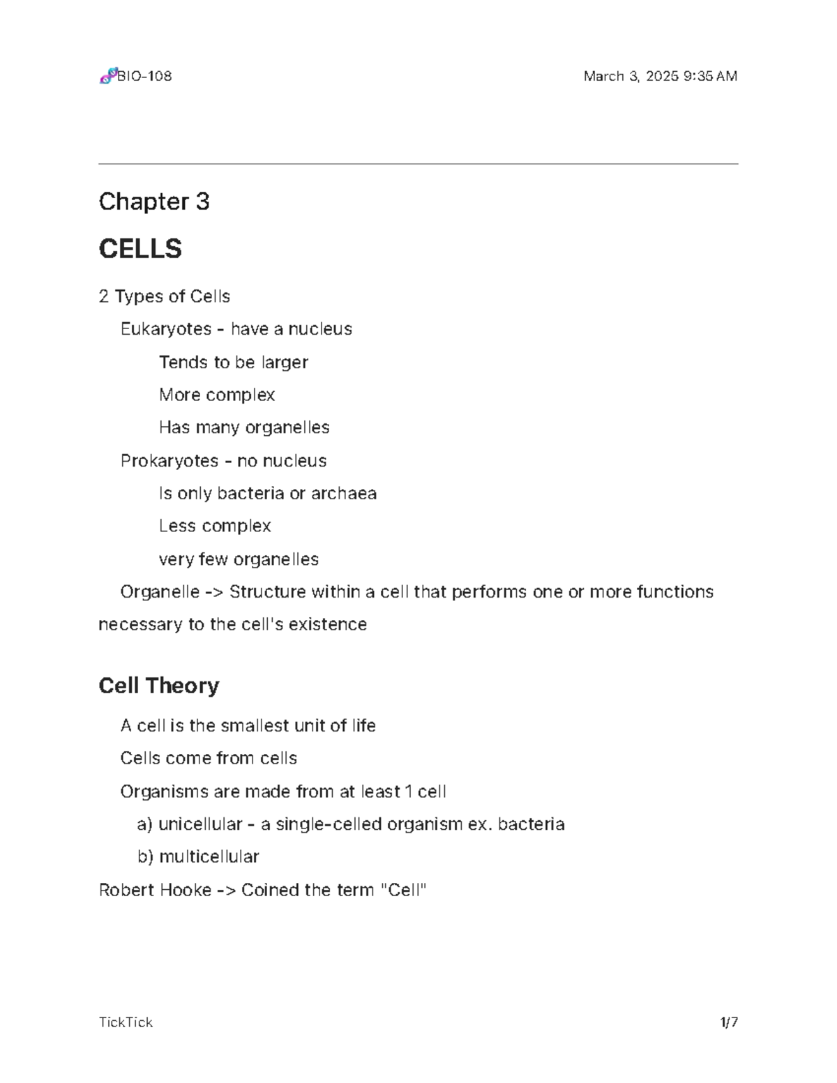 BIO-108 Chapter 3 Notes: Eukaryotic and Prokaryotic Cell Structures ...