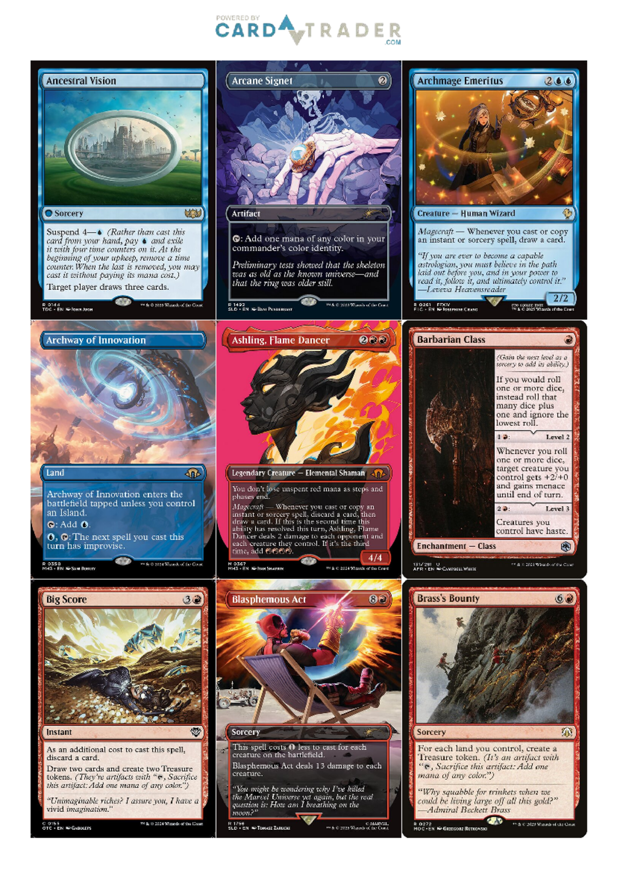 POWERED CARD TRADER .COM: Ancestral Vision & Arcane Signet Analysis ...