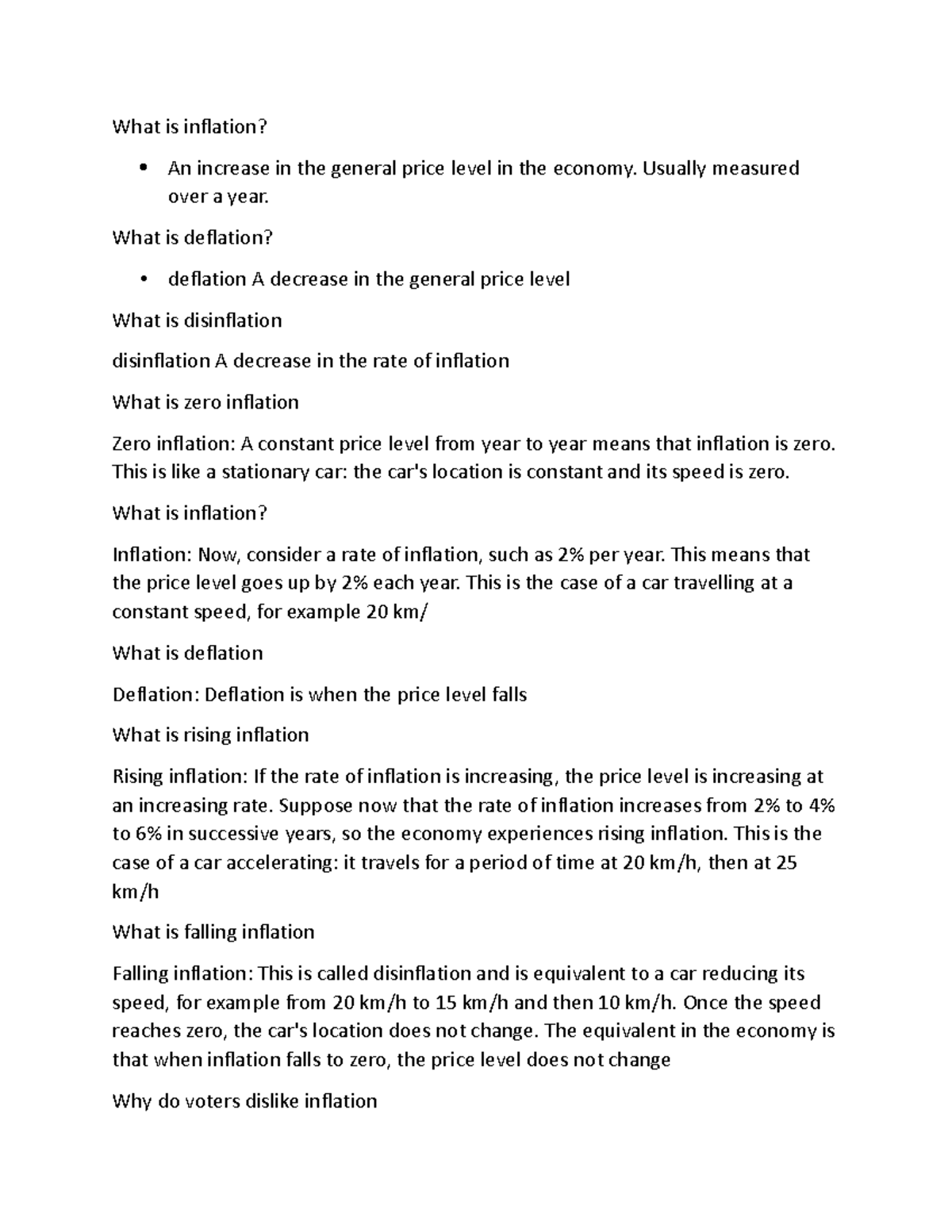 Unit 15 - Inflation Dynamics and Impacts, ECO2004S - Studocu