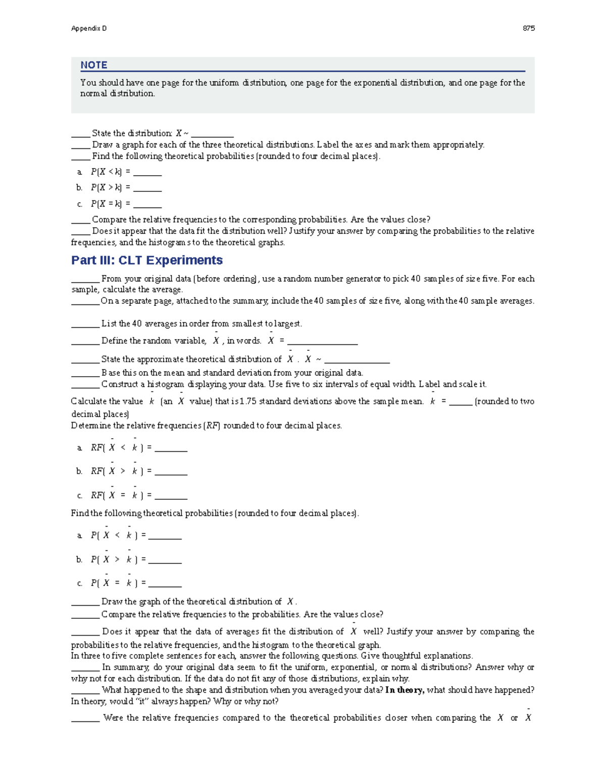 Introductory Statistics - Part 442: Theoretical Distributions & CLT ...