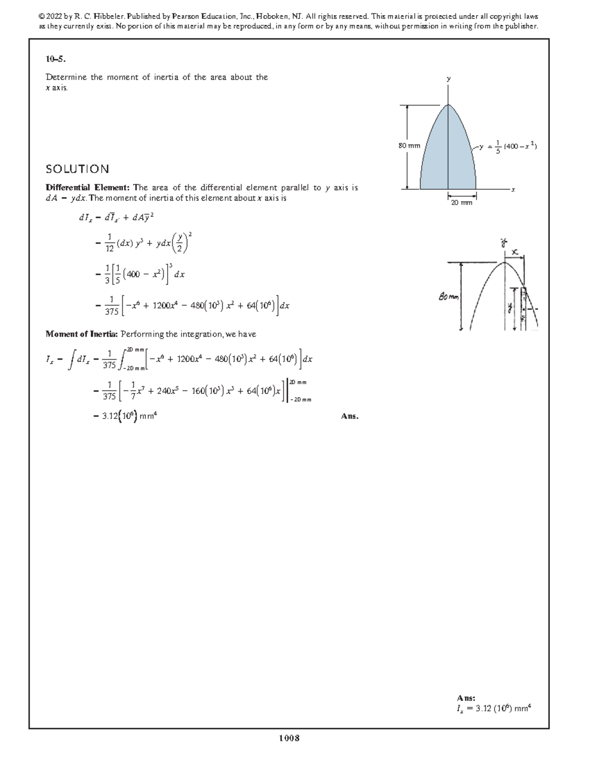 SWK 15th Ed Solution Manual: Moment of Inertia Calculation - Studocu