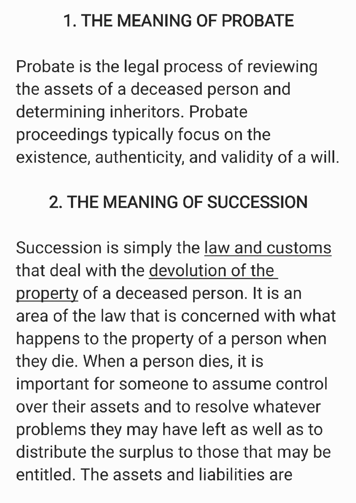 Introduction to Probate and Succession (ZIALE 2024) - Studocu