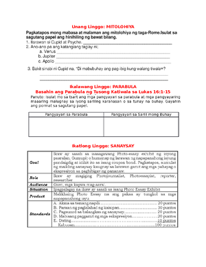 2nd Quarterly Exam KEY TO Correction - Filipino - KEY TO CORRECTION ...