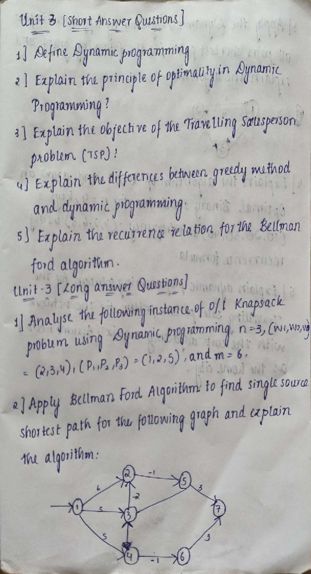 Dynamic Programming & Backtracking: Important Questions for Unit 3 ...