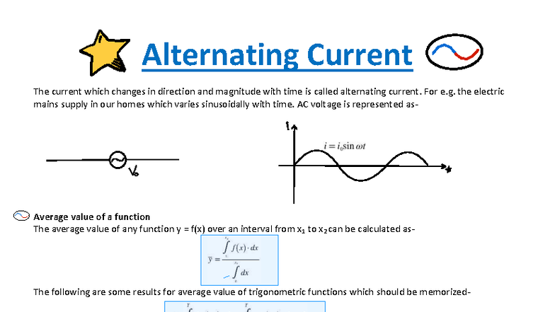 7. Alternating Current: Key Concepts and Applications - Studocu