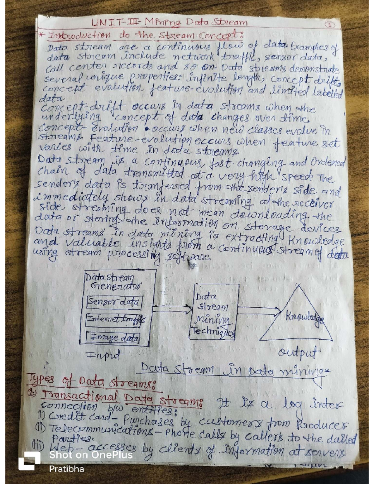 Data Stream Mining Concepts and Techniques: U-3 Lecture Notes - Studocu