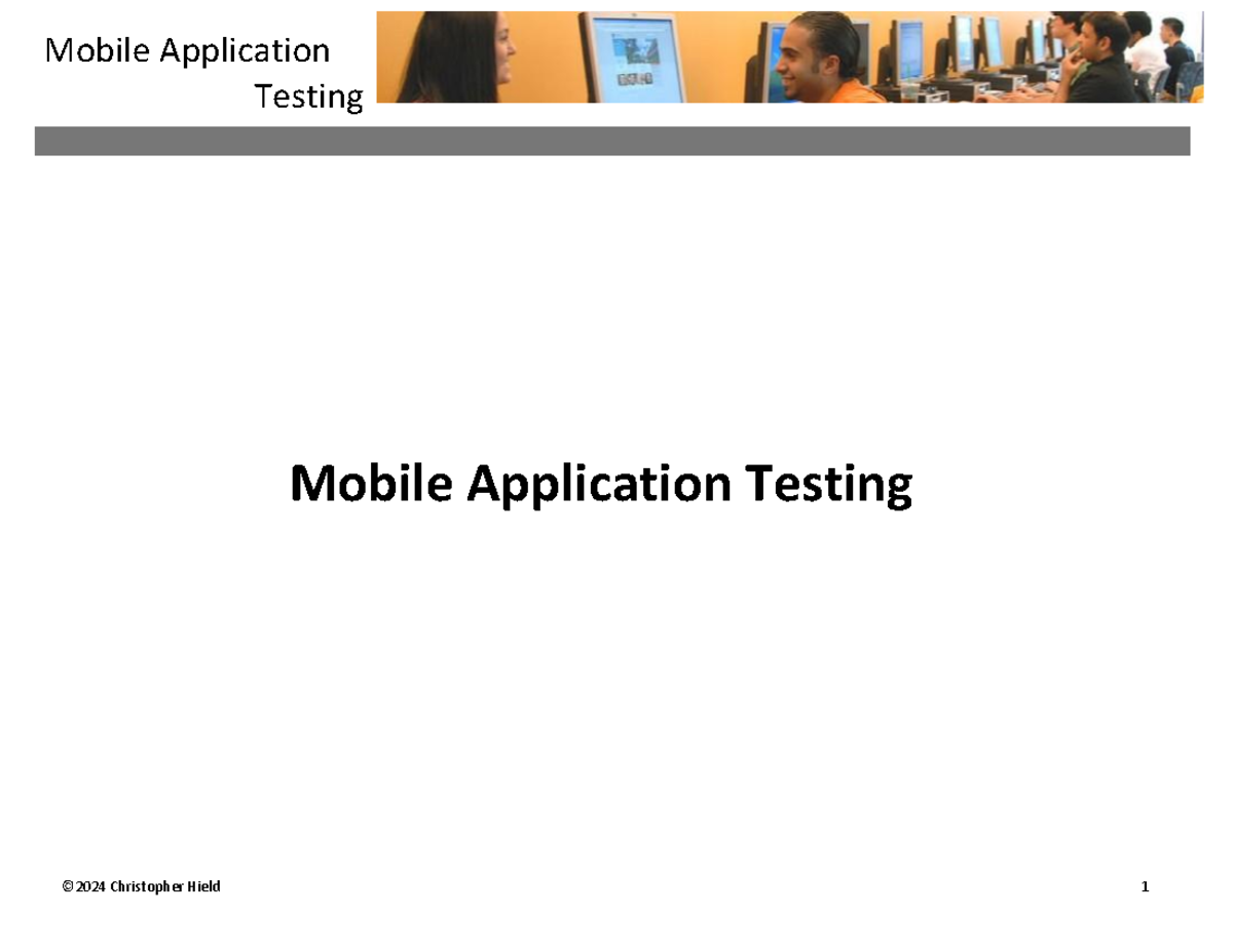 Mobile App Testing Strategies & Best Practices for QA - Studocu