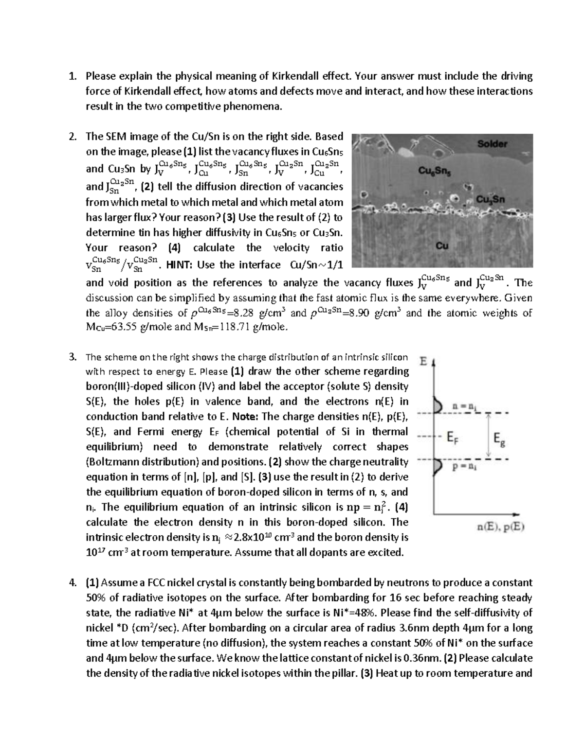 Kirkendall Effect & Defect Mobility in Cu/Sn Alloys (2nd examples ...