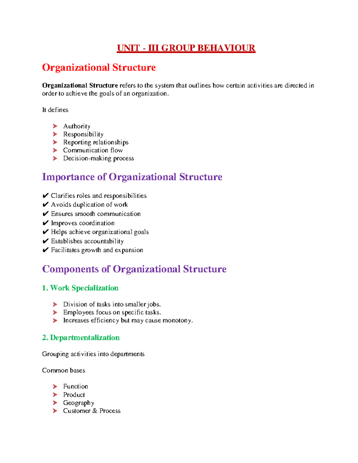OB UNIT-3: Understanding Organizational Structure and Group Dynamics ...