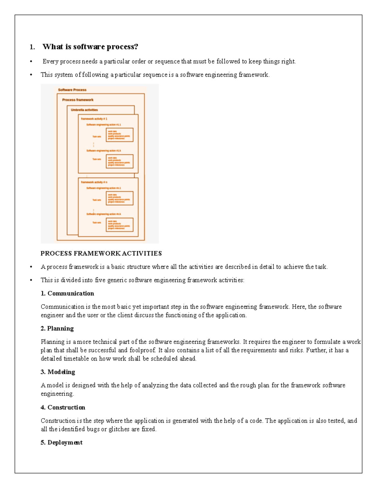 SE 101 Final Exam Notes: Software Process, CMM Models & Waterfall ...