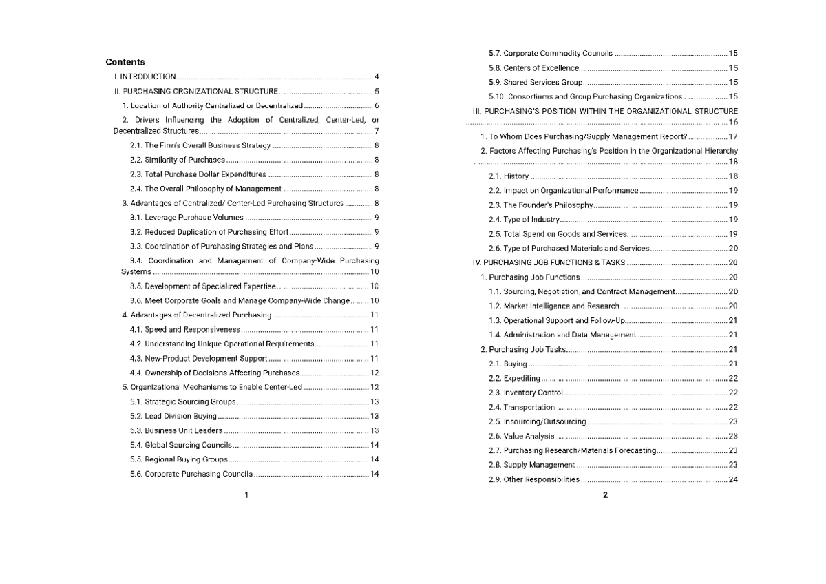 Chapter 2 - Organizational Purchasing Structures (LOGS 2004, DUE) - Studocu
