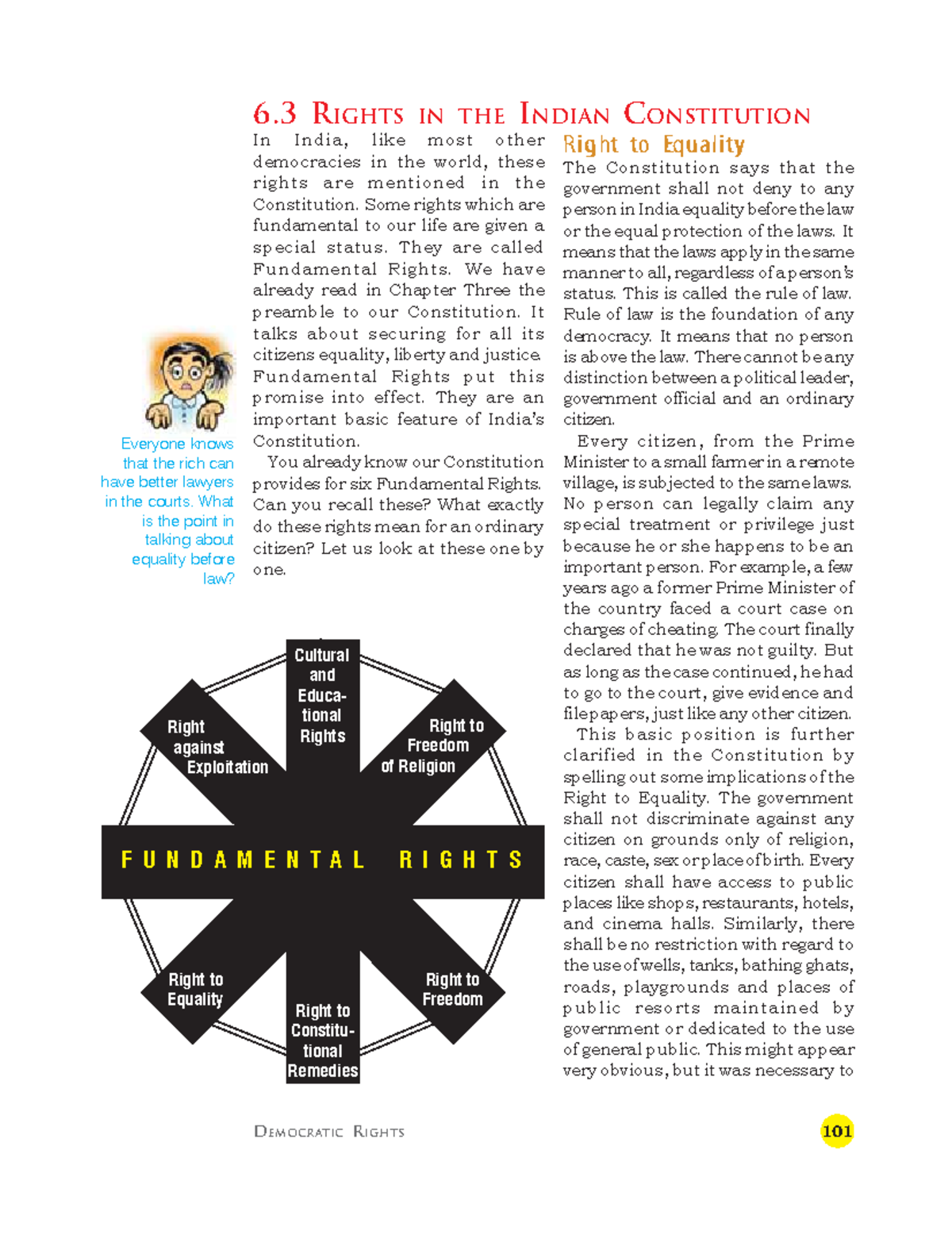 Chapter 6: Democratic Rights and the Indian Constitution - Studocu