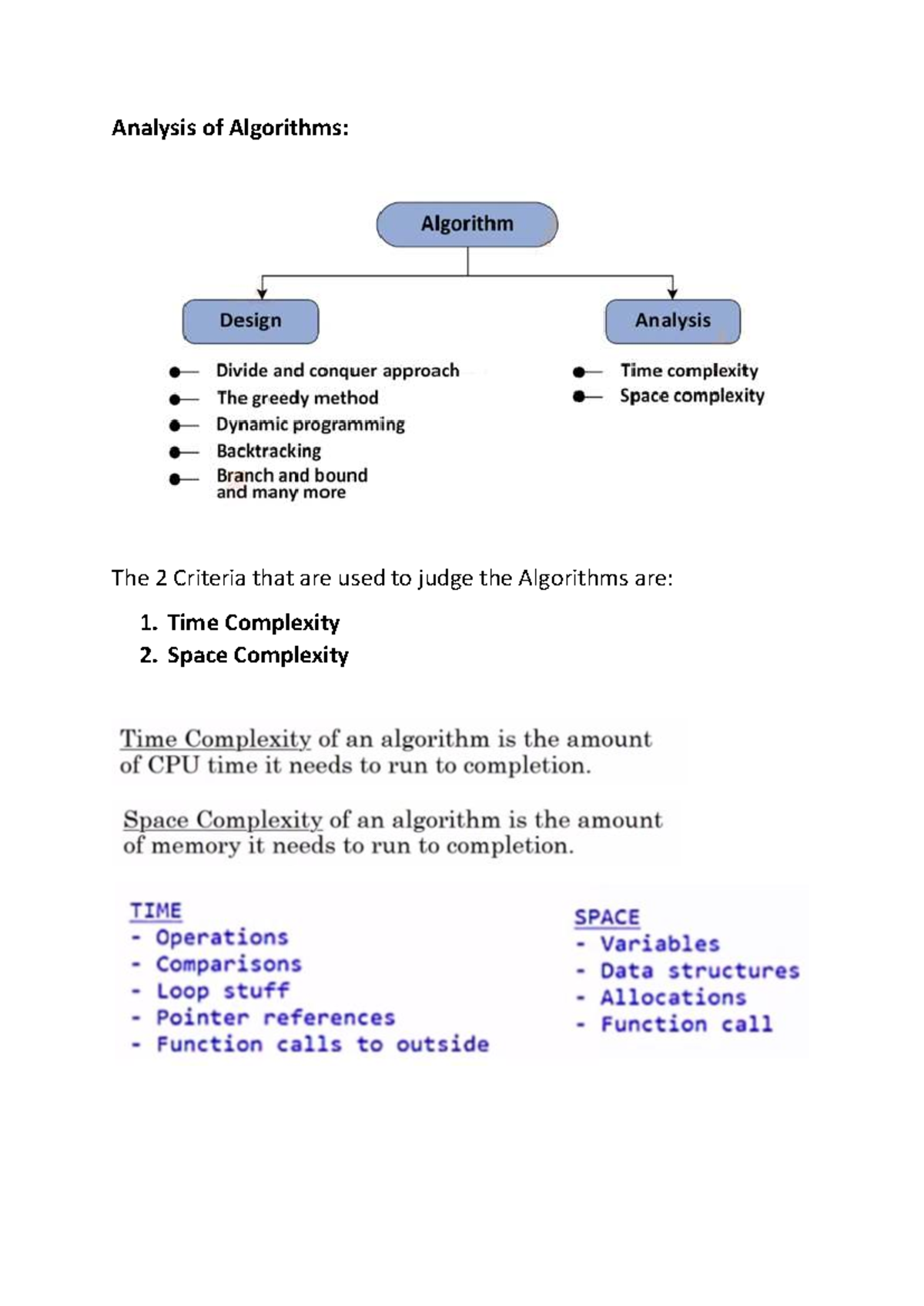 Analysis of Algorithms - design and analysis of algorithm - Analysis of ...