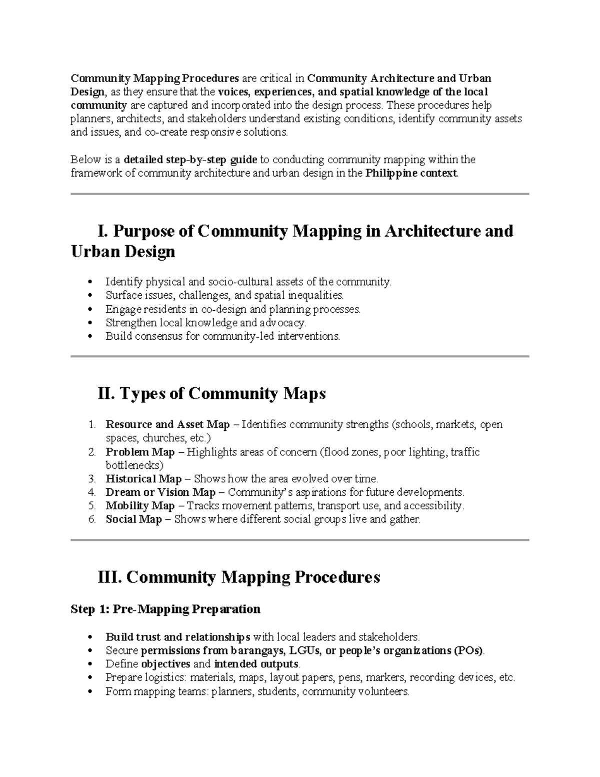 Community Mapping Procedures: A Guide for Arch Design 7 - Studocu