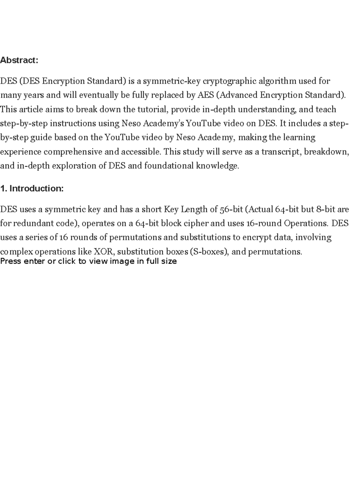 CND DES Encryption Standard Breakdown and Tutorial Guide - Studocu