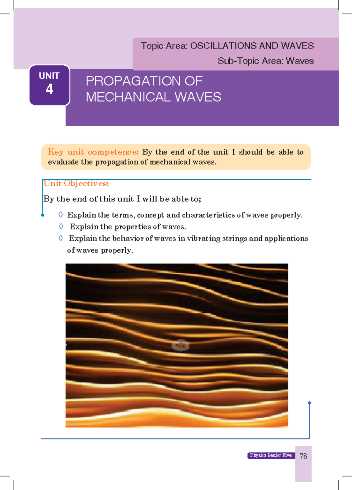 Propagation of Mechanical Waves - Physics Senior Five Unit 4 - Studocu